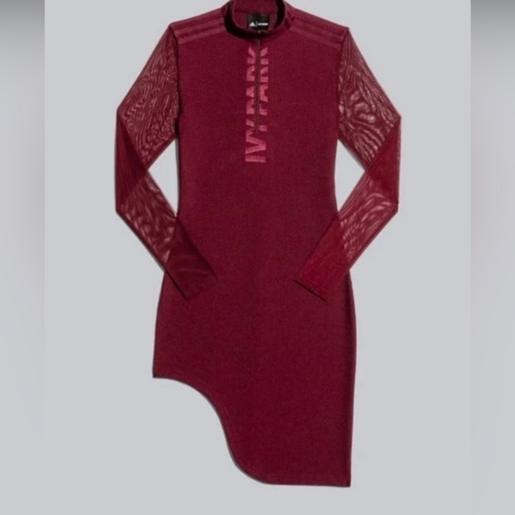 Ivy park long sleeve burgundy dress - Picture 5 of 5